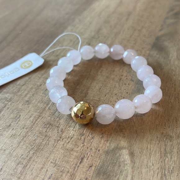 Gorjana NWT ✨ Power Gemstone Beaded Bracelet / Crystal Quartz - Picture 7 of 9